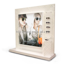 Eyeglass Retail Shop Attractive Visual Advertising Wood Double Sided Floor Standing Display Eyewear Stand